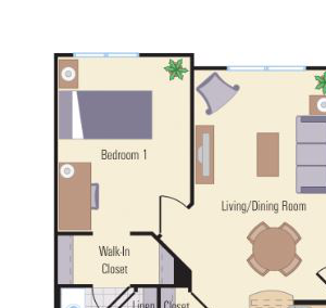 2 bed 2 bath floor plan 2 bed 2 bath floor plan at Lotus Square, Washington, DC